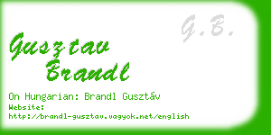 gusztav brandl business card
